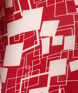 Ruby 3/4-sleeve Geometric Print Wrap Dress