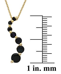 Glitzy Rocks 18k Gold over Silver Sapphire Journey Pendant