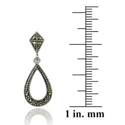Sterling Silver Marcasite Teardrop Earring