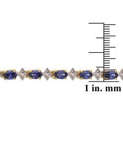 Icz Stonez 18k Gold over Sterling Silver CZ Diamond Bracelet