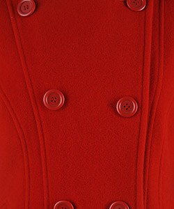 AK Anne Klein Women's Peacoat with Curved Seams