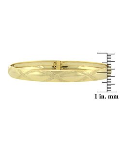 18k Gold Over Sterling Silver Diamond Cut Bracelet