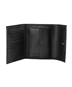 Prada Leather Tri-Fold Wallet with Coin Pocket
