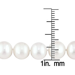 Freshwater Pearl Necklace with Silver Clasp (8-9 mm)
