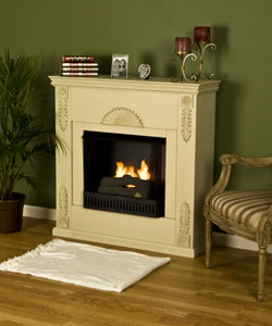 Roman Ivory Gel Fuel Fireplace