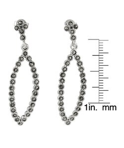 Sterling Silver Marcasite Dangle Earrings