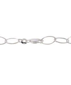 Italian Sterling Silver Large Heart Necklace