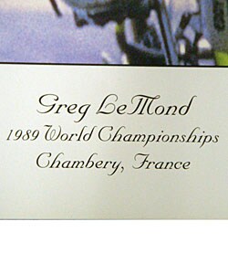 Greg Lemond 1989 World Championship Poster