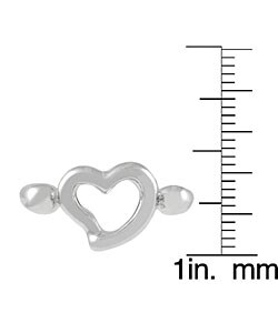 Sterling Silver Heart Cut-out Ring