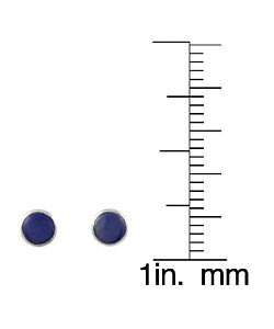 Sterling Silver Purple Stud Earrings