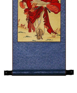 Chinese Warrior Art Wall Scroll Painting