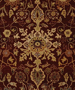 Handmade Tabriz Red/ Ivory New Zealand Wool Rug (5'3 x 7'7)