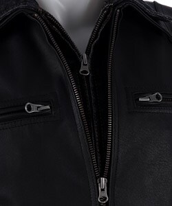 Black Rivet Men's Black Leather Jacket