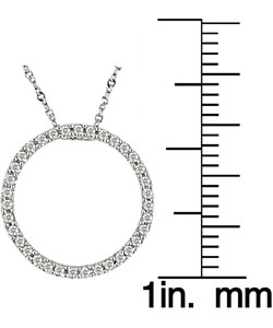 14k White Gold 1/8 TDW Diamond Circle of Life Necklace