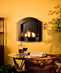 Arch Top Wall Mounted Gel Fuel Fireplace