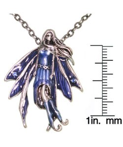 Pewter 'Sapphire' Artist Fairy Necklace