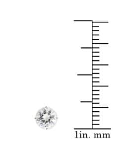 14k White Gold Round Cubic Zirconia Stud Earrings