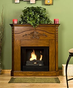 Concord Mahogany Gel Fuel Fireplace