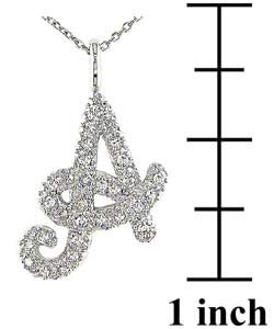 10k Gold 1/6ct Diamond Initial Pendant Necklace