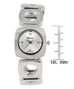 Geneva Square with Circle Cutout Link Watch