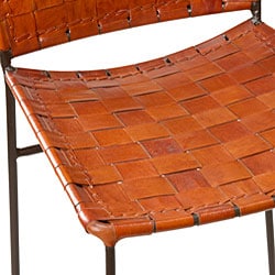 Handcrafted Leather and Iron Barstool (Set of Two) (India)