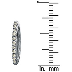 14k White Gold 1/4ct TDW Diamond Hoop Earrings ( J-K, I2 )