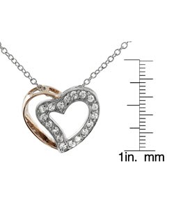 Sterling Silver CZ Heart Necklace