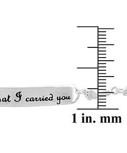 Sterling Silver Inspirational Footprint Bracelet