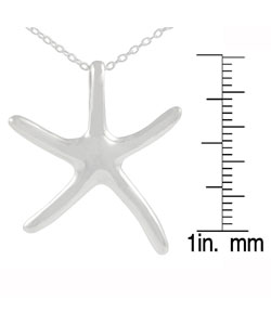 Sterling Silver Medium Starfish Necklace