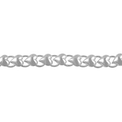Sterling Silver Linked Hearts Bracelet