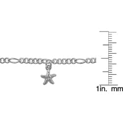 Sterling Silver Mini Dangling Starfish Bracelet  