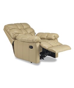 Taupe Leather Wall Hugger Recliner Theater Chair