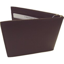 Brown Leather Money Clip Wallet