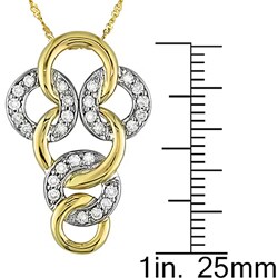 14k Two-tone Gold 3/8ct TDW Diamond Necklace
