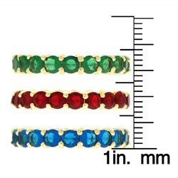 Charles Winston Cubic Zirconia Eternity Bands (Set of 3)