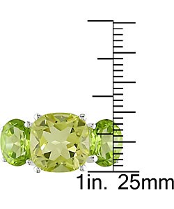 Sterling Silver Lemon Quartz and Peridot Ring