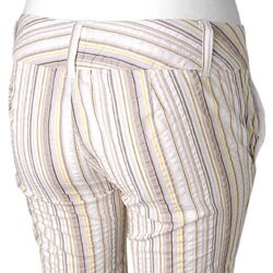 Space Girlz Women's Striped Flat Front Shorts