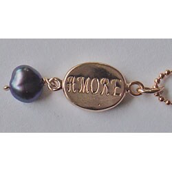 Goldplated 'Amore' Roman Glass Necklace (Israel)