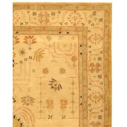 Handmade Treasured Sand Wool Rug (9' x 12')