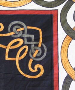 Hand-woven Bedspread Celtic Pattern (India)