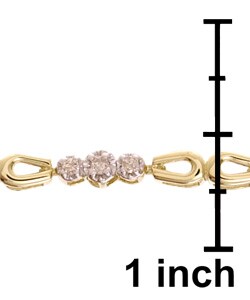 10k Gold 1/2ct Diamond Horseshoe Tennis Bracelet (I-J, I3)