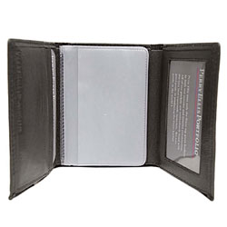 Perry Ellis Men's Genuine Leather Tri-fold Wallet