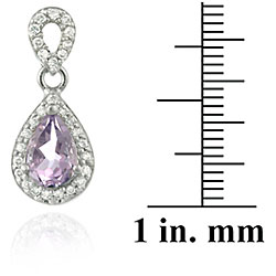Glitzy Rocks Sterling Silver 1 3/4ct TGW Amethyst and CZ Earrings