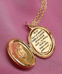 American Coin Treasures Silver Libertad Coin and Mustard Seed Locket