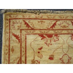 Afghan Vegetable-dyed Ivory Rug (2'8 x 9'9)
