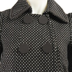 Coffee Shop Women's Polka Dot Walker Coat