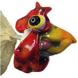 Rooster Splat Garden Art