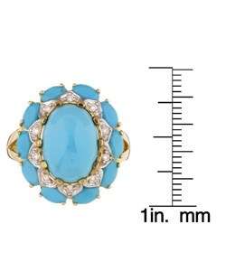 Encore by Le Vian 14k Gold Turquoise and Diamond Ring