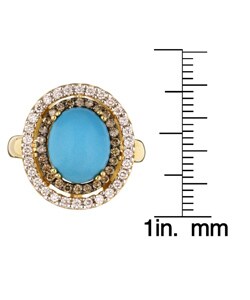 Encore by Le Vian 14k Gold Turquoise and Diamond Ring (H-I, SI2-SI3)