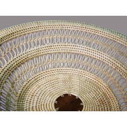 Handcrafted Round Rattan Table Bowl (Cambodia)